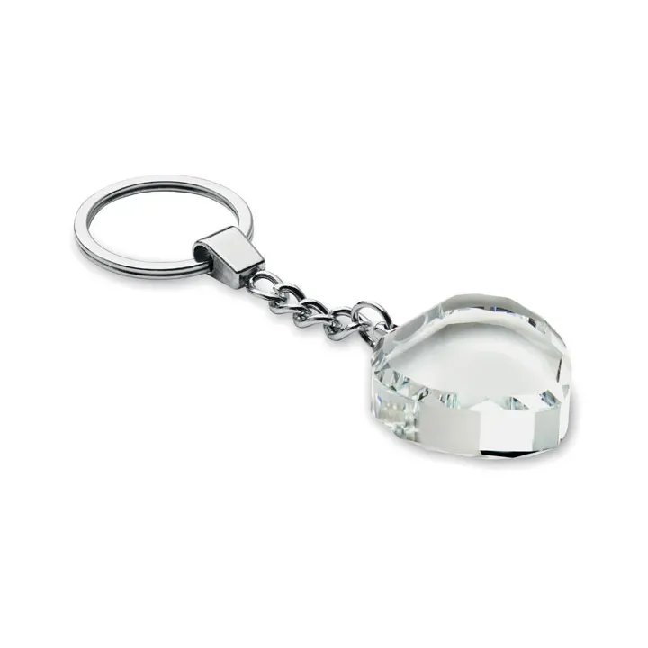 Glass heart award key ring - MO2658 (MOCN#22)